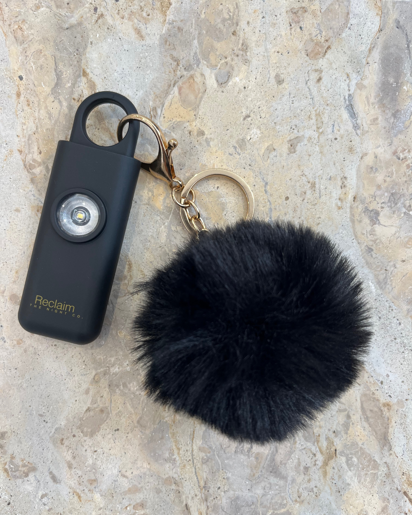 Pom Pom Keychain - Black