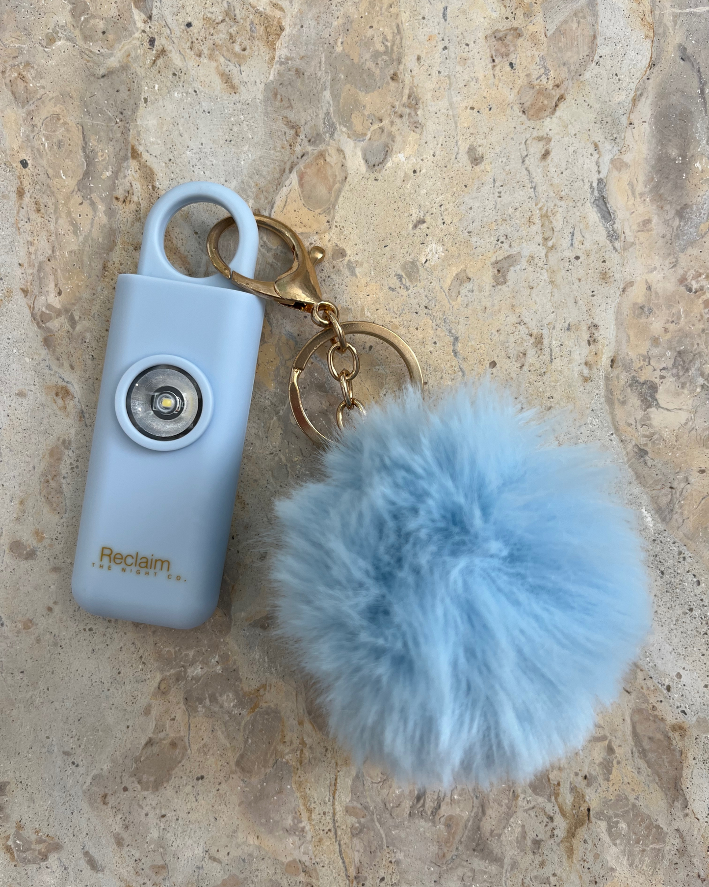 Pom Pom Keychain - Light Blue