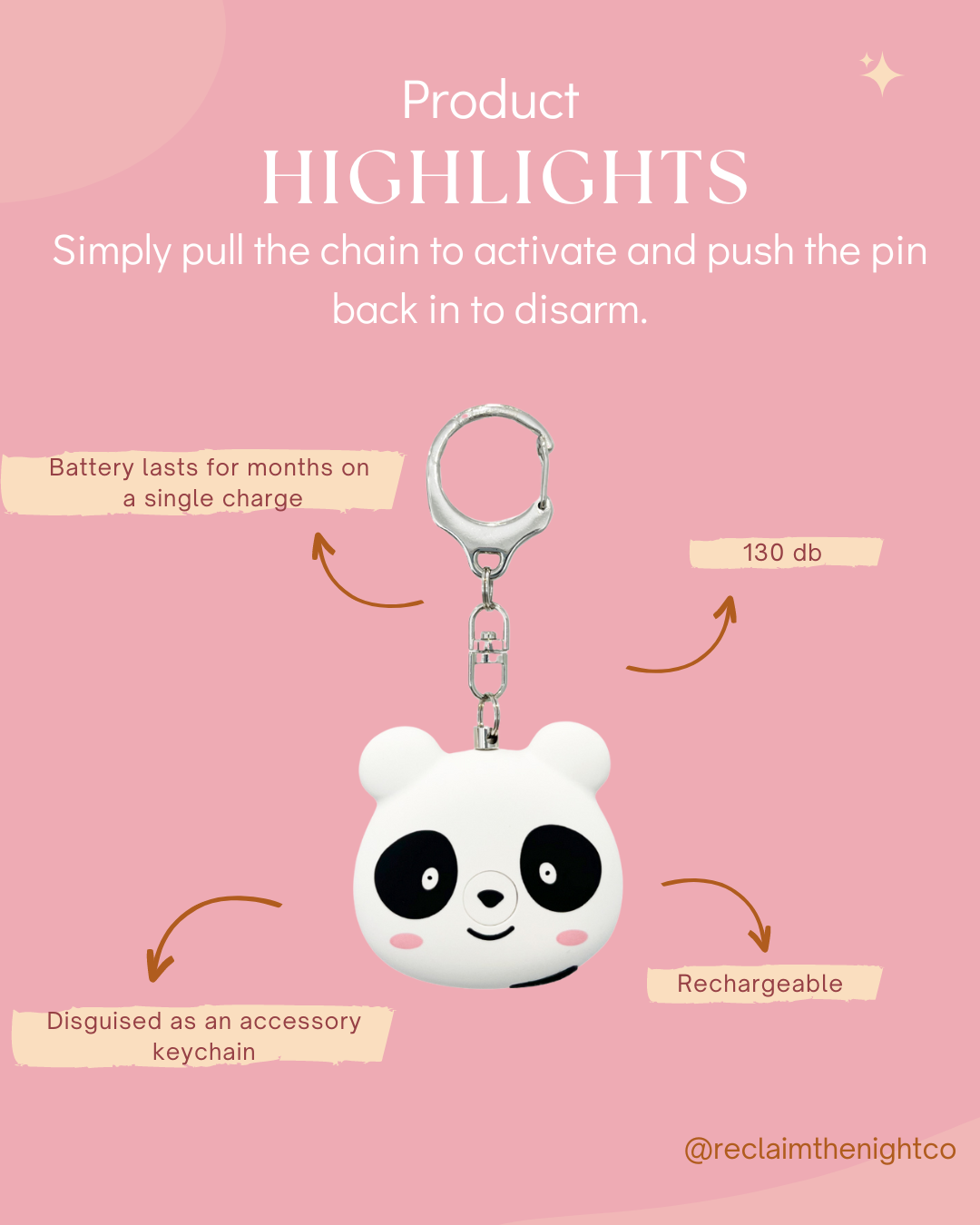 Panda Personal Safety 130db Alarm