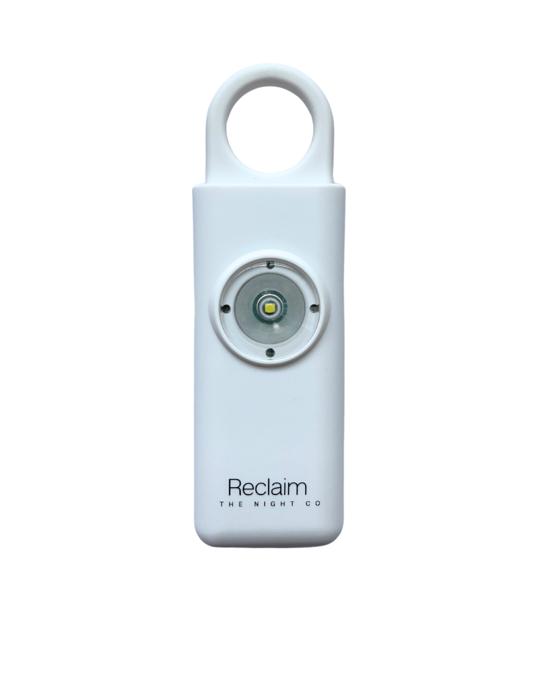 Personal Safety 130db Alarm, White, Rechargeable, LED torch