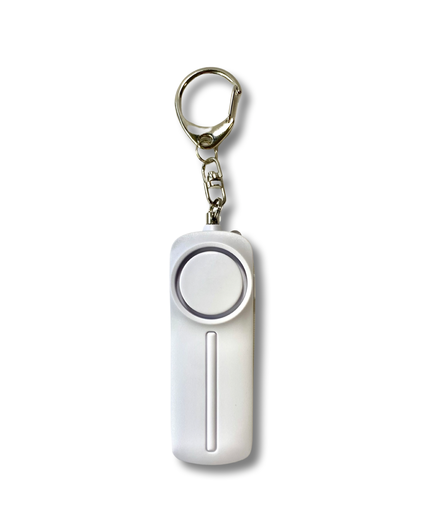 Personal Safety Keychain 130db alarm, White, LED torch
