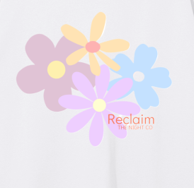 Reclaim The Night Co, Unisex Oversized 'Flower' T-Shirt, 250 GSM