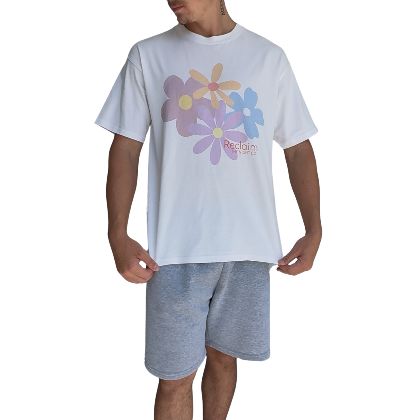 Reclaim The Night Co, Unisex Oversized 'Flower' T-Shirt, 250 GSM