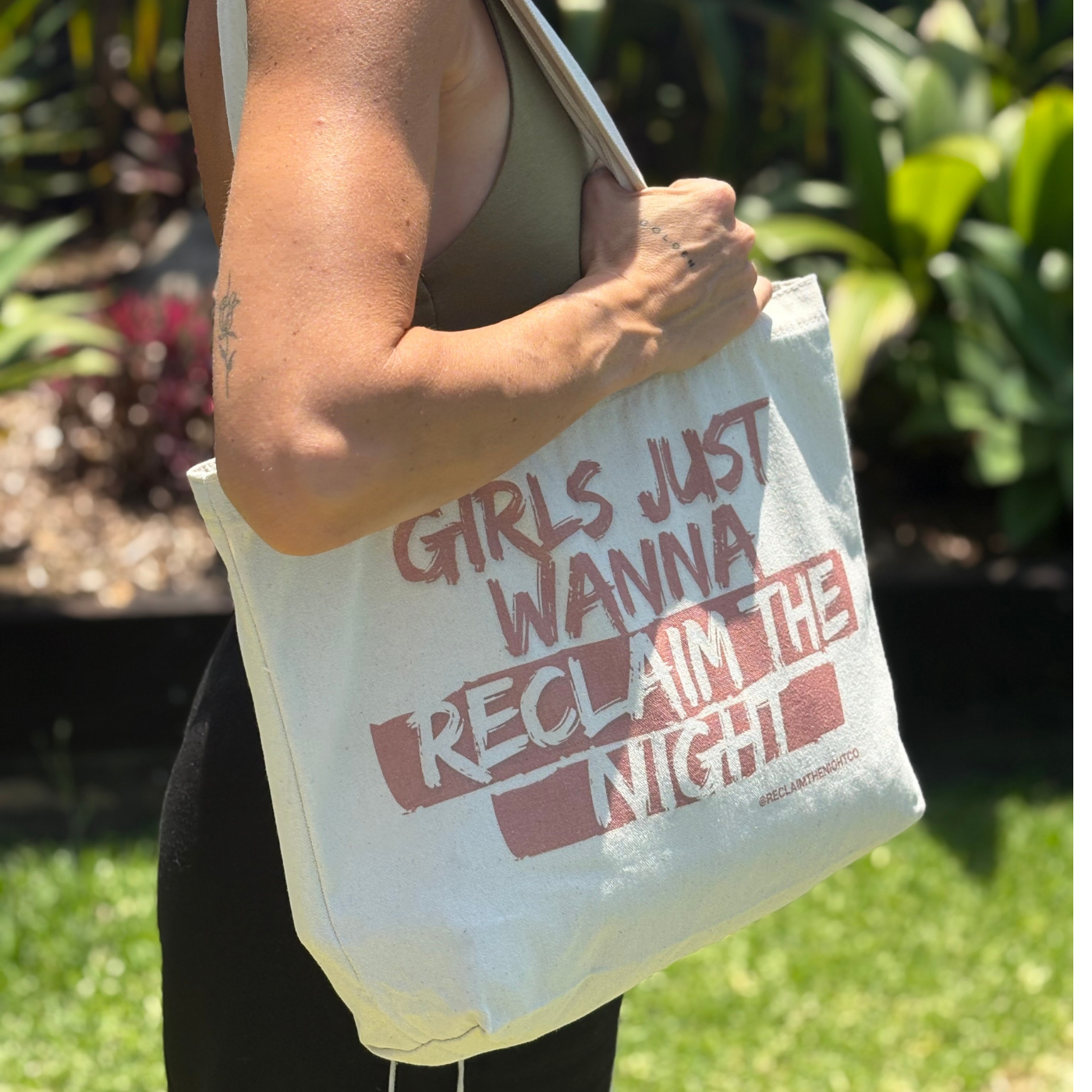 Organic Cotton, Reclaim The Night Co, 'Girls Just Wanna' Canvas Tote Bag