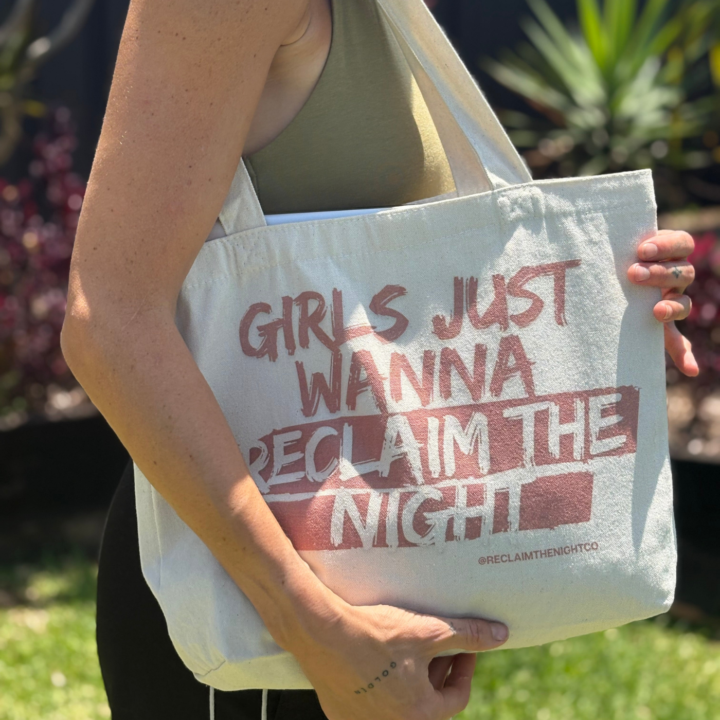 Organic Cotton, Reclaim The Night Co, 'Girls Just Wanna' Canvas Tote Bag