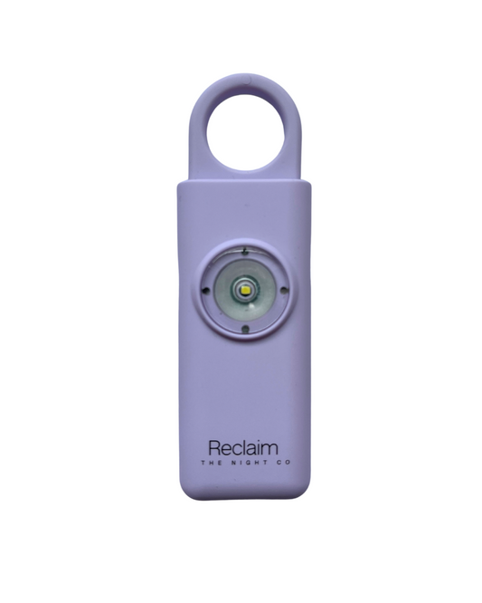 Personal Safety 130db Alarm, Lavender, Rechargeable, LED torch