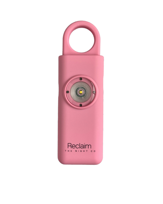 Personal Safety 130db Alarm, Pink, Rechargeable, LED torch