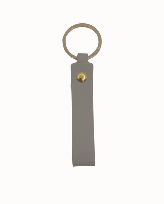 Leather Key Strap - Stone