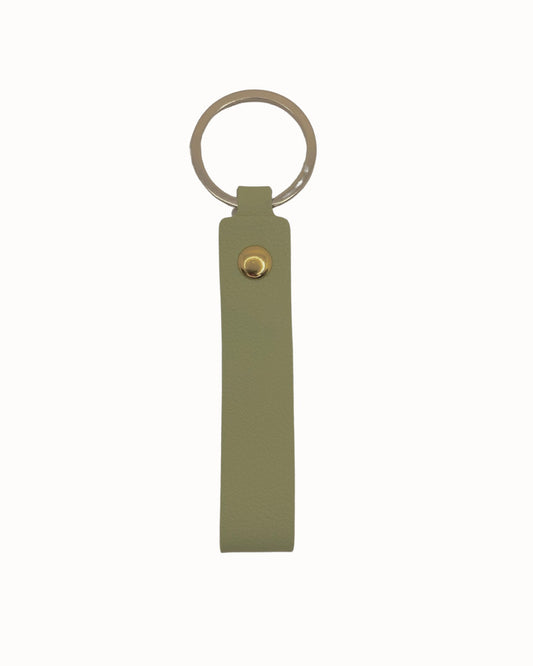 Leather Key Strap - Olive